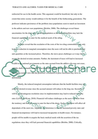 Tobacco and Alcohol Tax Increments for Medical Welfare