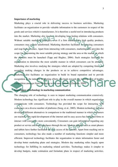 Impact of Changing Technology Upon Marketing Communication