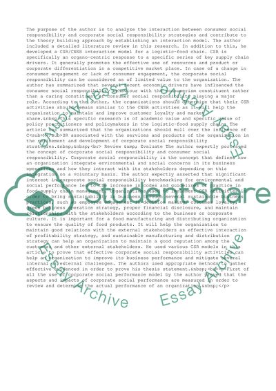 Logistic - Food Supply Chain by Louise Manning