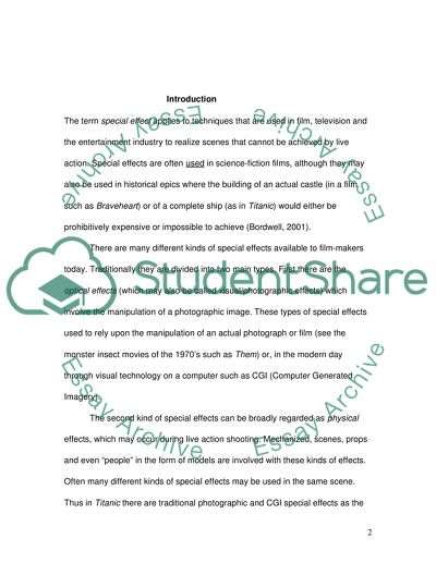 The Integration of Special Effects in Films