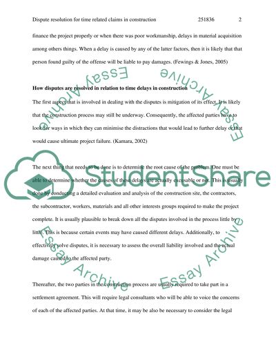 Time Delay Disputes in Construction Contracts