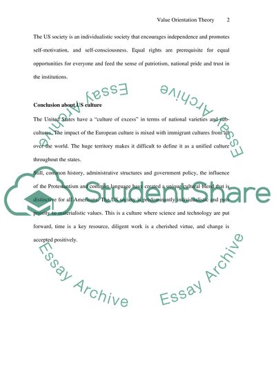 Value orientation theory