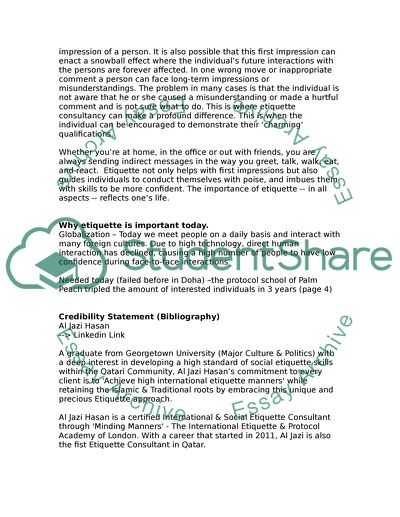 Information to be used for my website (Etiquette Business Programs)