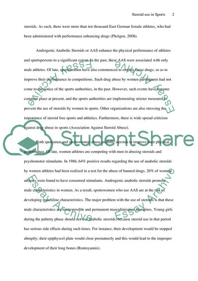 Effects of Steroids on Sportswomen