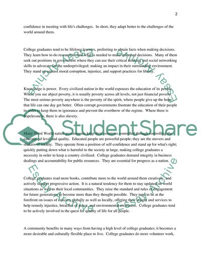 A College Education Opens the Door to Life