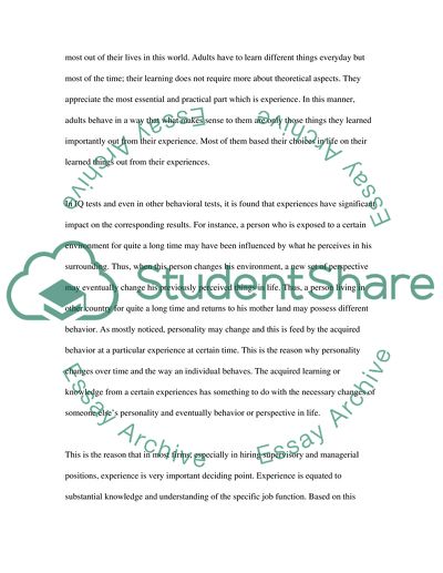 Enduring Change in Behaviour