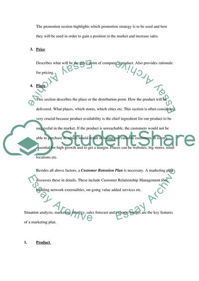 The Key Features of a Marketing Plan