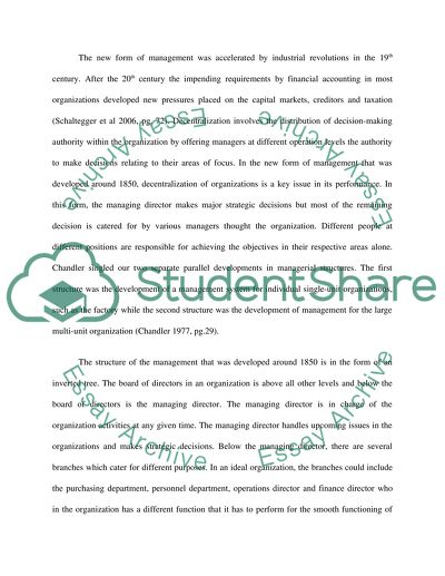 Management Accounting in the Organization