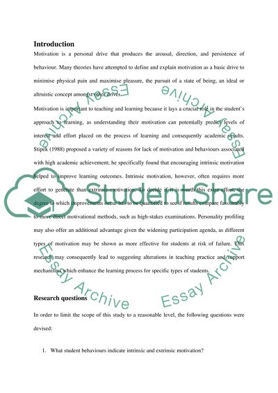 Motivation for Studying in Medical School and Its Implication in Achieving Learning Excellence