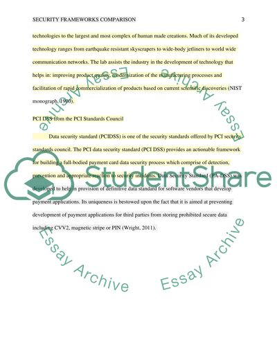 Security Frameworks Comparison