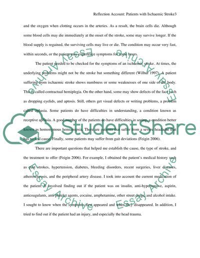 Reflection Account: Patients with Ischaemic Stroke