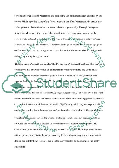 The Journalist Making the Story or the Story Making the Journalist