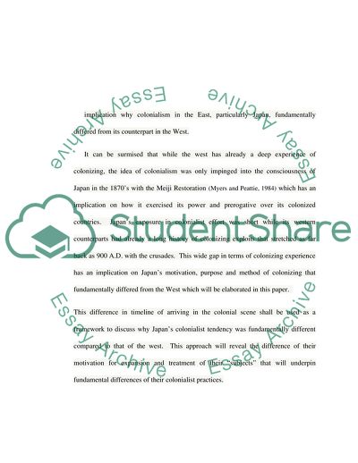 Japanese Colonialism