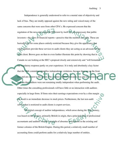 Auditors Independence