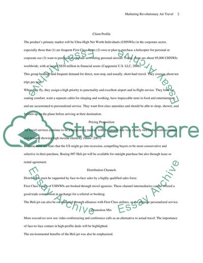 Marketing Revolutionary Air Travel