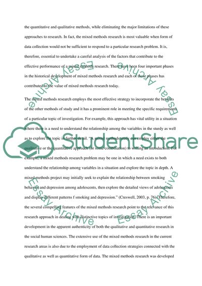 Considering Mixed Methods Research