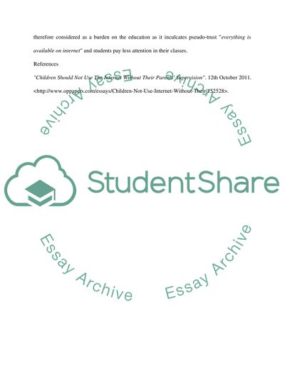 The Negative of Internet on Education