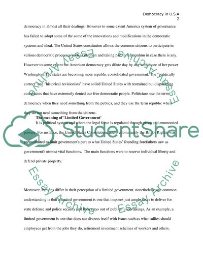 Democracy in the USA