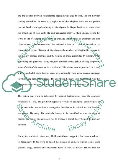 Crime As A Social Rather Than Individual Phenomenon