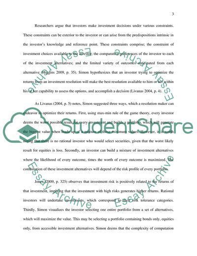 The Relationship between Rationality of Investors and the Market Efficiency