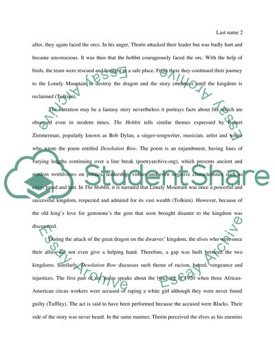 The Themes on The Hobbit and Desolation Row