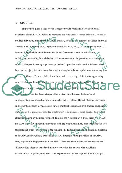 Americans with Disabilities Act