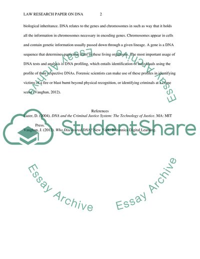 DNA and the Criminal Justice System