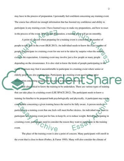 Lesson 3: Planning the Event:Learning Check 3 [3DLAL3LC3]: Reflection