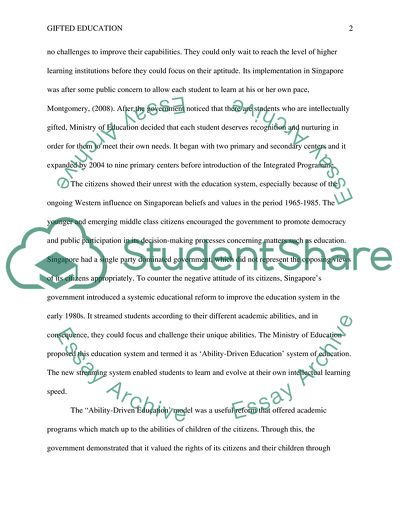 A Comparison of Gifted Education in UK and Singapore