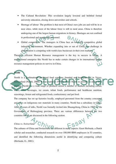 China and international human resource management of Nestl