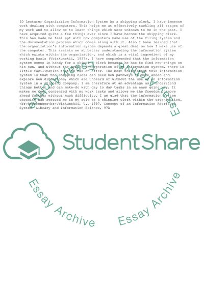 Organization information system