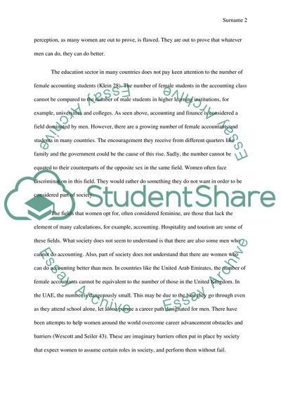 Education, Perception, and Gender Bias in Accounting