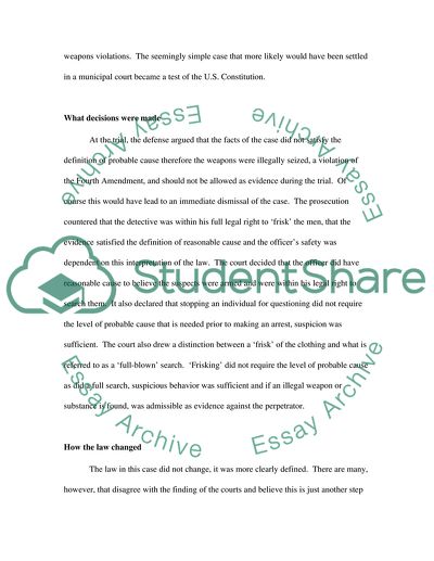 Terry vs Ohio in the US Supreme Court