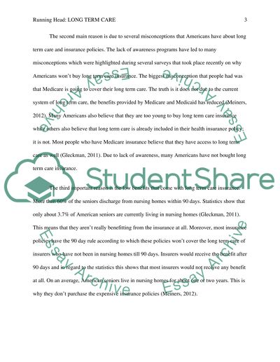 Long Term Care Insurance