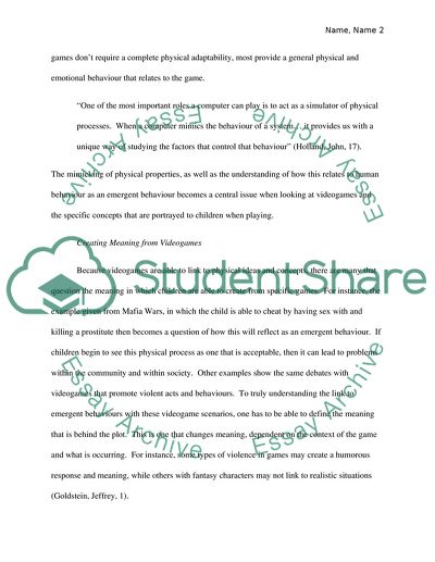 Video Games: Theory and Culture