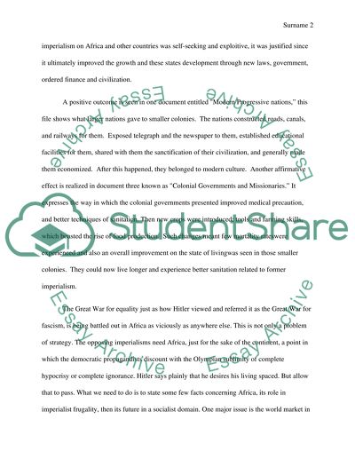 Benefits of Imperialism to the Colonized States