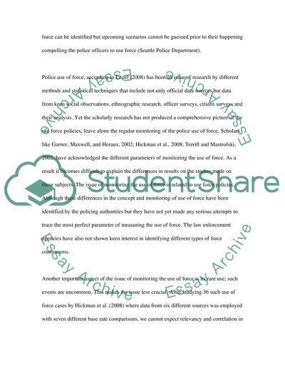 Deadly Force that Used by the Police