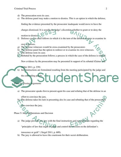 Criminal trial process