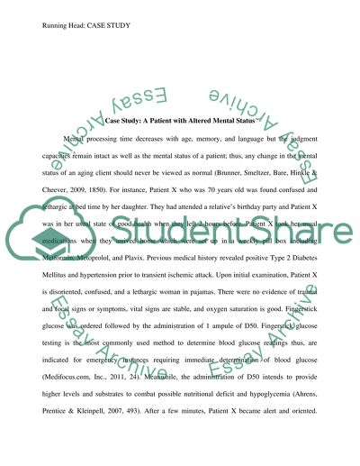 Case Study: A Patient with Altered Mental Status