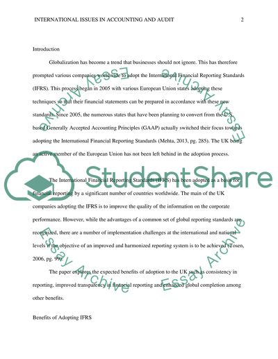International Issues in Accounting and Audit