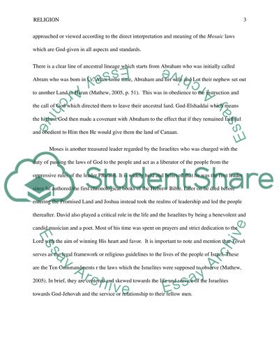 Judaism the Choice of Promise and Covenant