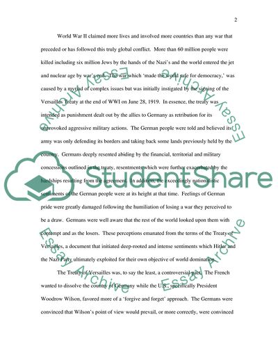 Did the Treaty of Versailles Make World War II Inevitable