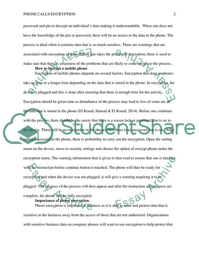 Phone Call Encryption