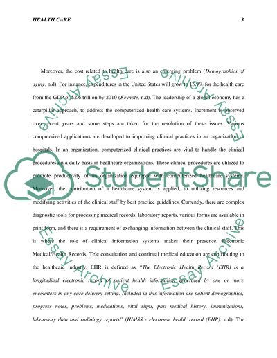 Computerized Health Care