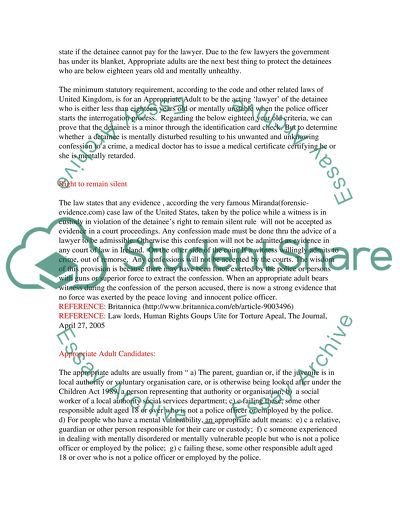 Appropriate Adult Scheme in the UK