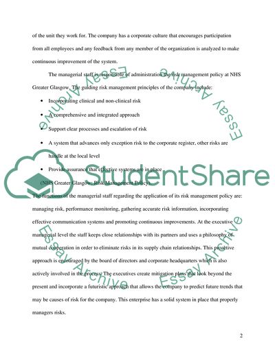 Risk Management Policy (NHS)