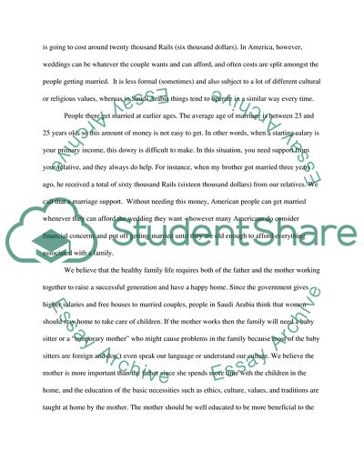 The Relationship between the Family Members under the Saudis Culture