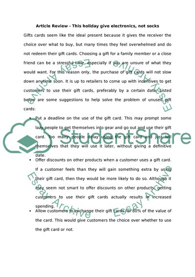 This Holiday Give Electronics, Not Socks