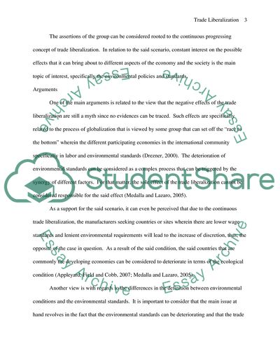 Trade Liberalization