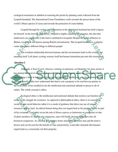 A Sand County Almanac by Aldo Leopold